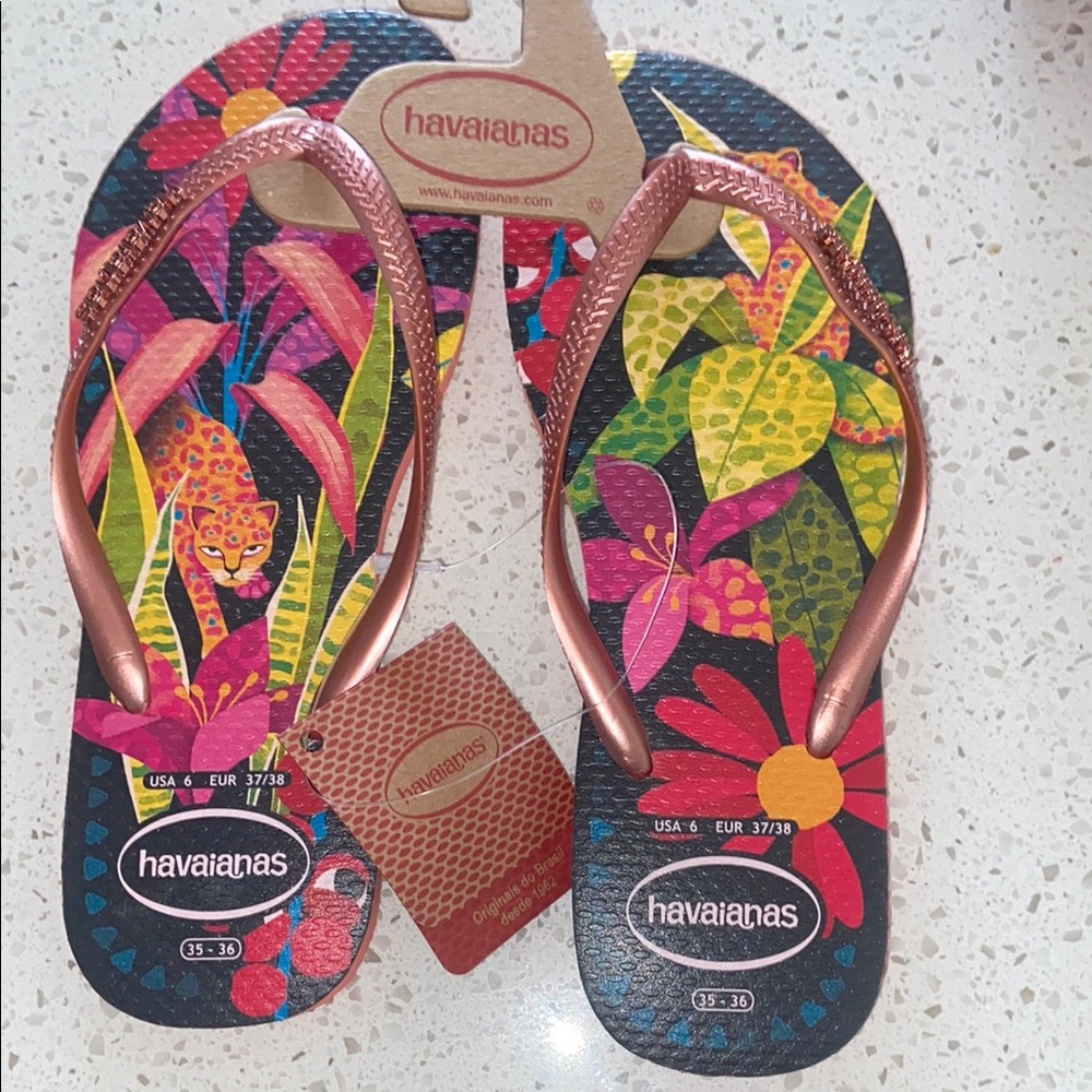 Havaianas Colorful Jungle Flip Flops